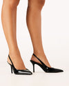 Billini Blondie Slingback Heel- Black Patent