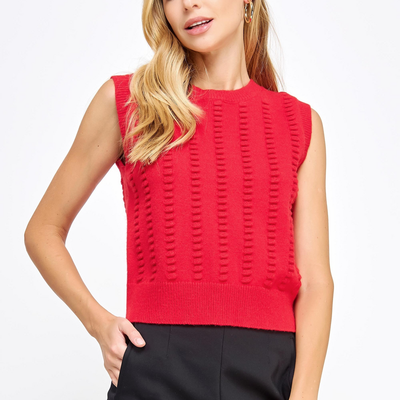 Strut and Bolt Riley Vest- Red