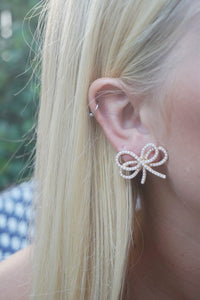 Pearl Bow Earrings