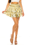 Metallic Ruffle Skirt