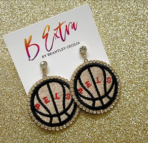 B Extra Pels Basketball Earrings