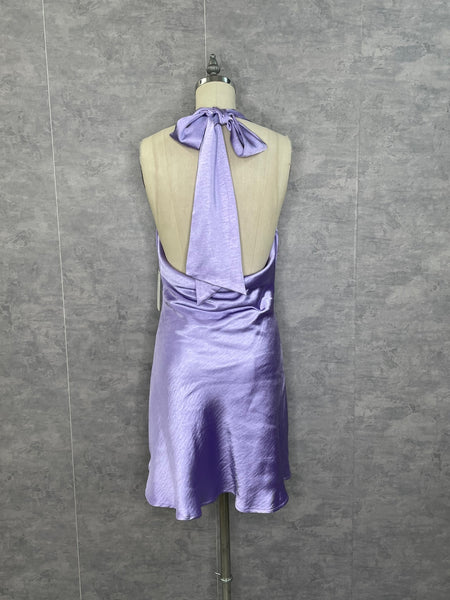 Harmony Satin Dress- Lavender