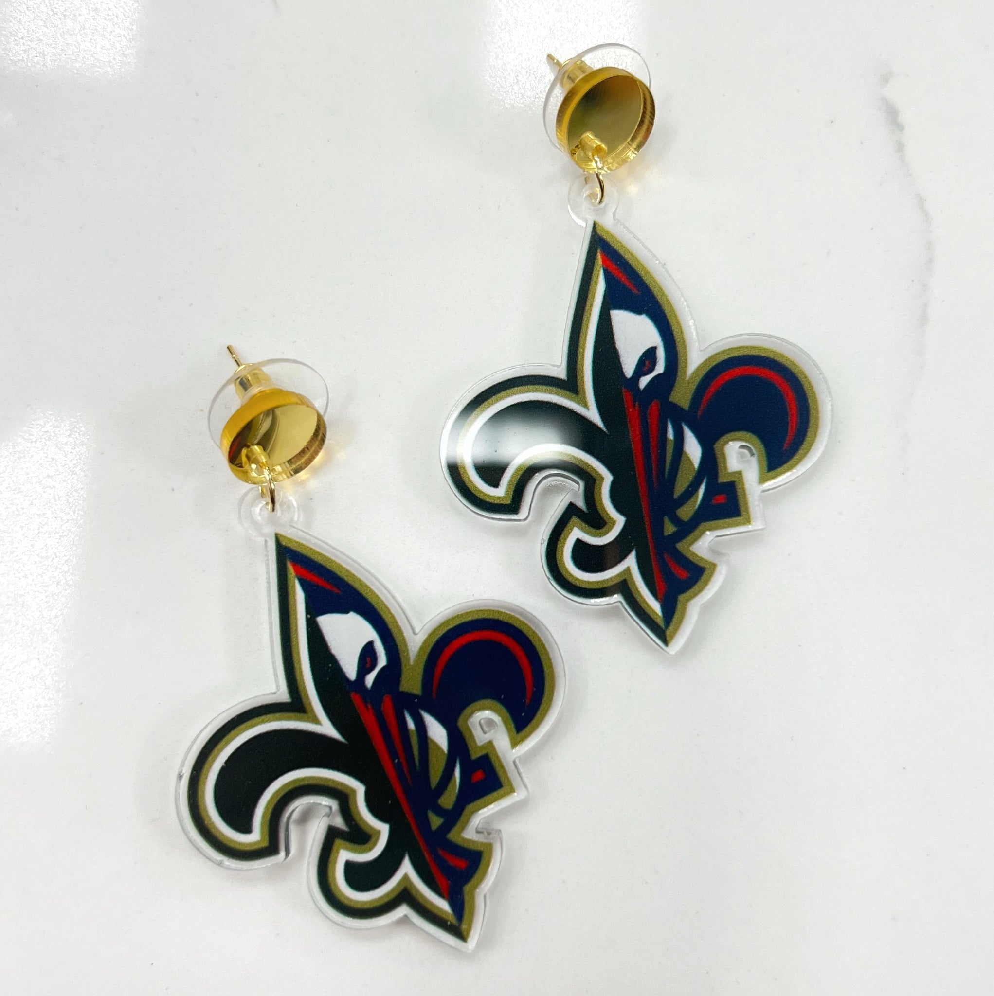 Saints & Pels Fleur De Lis Earrings